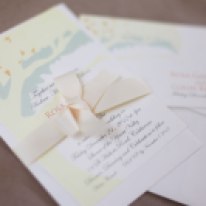 Invitation, RSVP and table place cards.